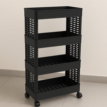 4-layer Plastic Storage Rack With Wheels