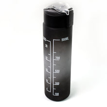 Plastic Black Motivational Water Bottle With Straw (900 Ml)