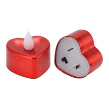 Heart Shaped Led Tea Light Candles (Mix Color  12 Pc)