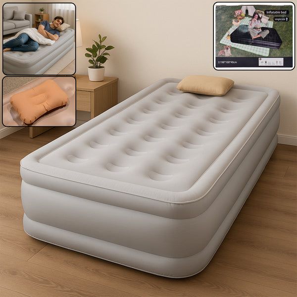 Portable Inflatable Bed Folding Lazy Bed (190x100x40 Cm  1 Pc)