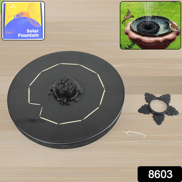 Fast Fountain By Pocket Hose - Solar-powered - Instantly Adds A Water Feature Virtually Anywhere - 5 Spray Modes - No Installation Or Batteries Required - Great For Bird Baths Pools Pond  More (1 Pc)