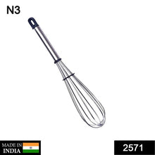 2571 Stainless Steel Wire Whiskballoon Whiskegg Frother Milk  Egg Beater (10 Inch)