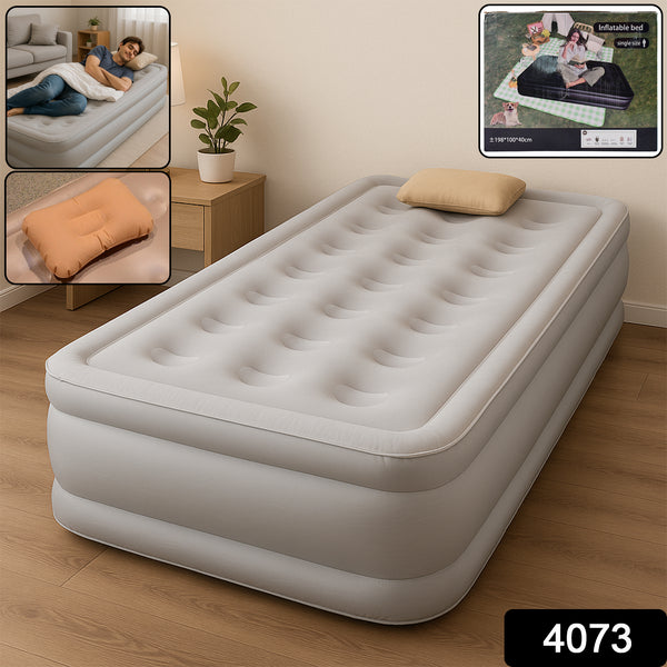 Portable Inflatable Bed Folding Lazy Bed (190x100x40 Cm  1 Pc)
