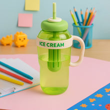 Approx 1300ml Large Capacity Cute Ice Cream Themed Water Bottle With Handle Straw  Fruit Infuser  Leakproof Sipper For Kids  Adults