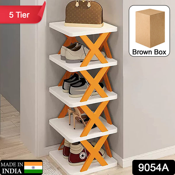 9065  5 Tier Shoes Stand Shoe Tower Rack Suit For Small Spaces Closet Small Entryway Easy Assembly And Stable In Structure Corner Storage Cabinet For Saving Space