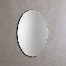 Elegant Oval Frameless Wall Mirror For Home  Office Decor (6 Pc)