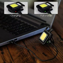 4035 Rechargeable Keychain Mini Flashlight With 4 Light Modesultralight Portable Pocket Light With Folding Bracket Bottle Opener And Magnet Base For Camping Walking