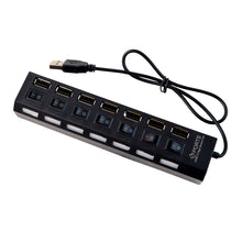 6994 Usb Splitter Multi Port Usb 2.0 Hub 7 Port With Independent Onoff Switch And Led Indicators Usb A Port Data Hub Suitable For Pc Computer Keyboard Laptop Mobile Hdd Flash Drive Camera Etc