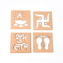 Wooden Decorative Cutouts (Mix Design  4 Pc)