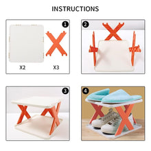 9054 6 Layer Shoe Rack Design Lightweight Adjustable Plastic Foldable Shoe Cabinet Storage Portable Folding Space Saving Shoe Organizer Home And Office