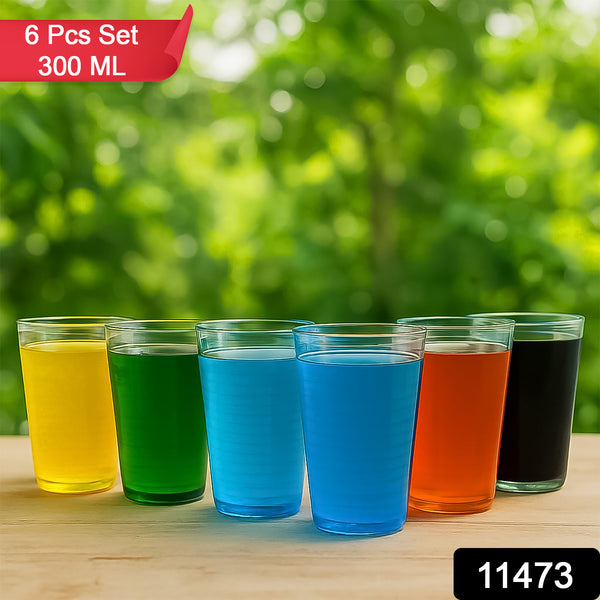 Apex Pyramid Ringo Plastic Glass  300ml Approx  Durable Crystal-clear Tumbler