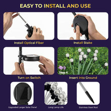 Solar Led Fiber Optic Garden Light - (1 Pc)