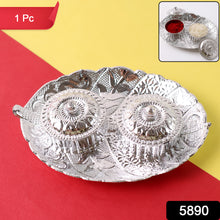 Leaf Shape Special Puja Thali (1 Pc  Mix Design)