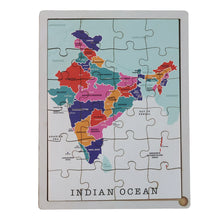 Wooden India Map Puzzle - (1 Set)
