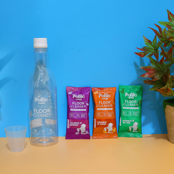 Pollic Kadam Concentrated Floor Cleaner Refill Kit With Reusable Measuring Bottle