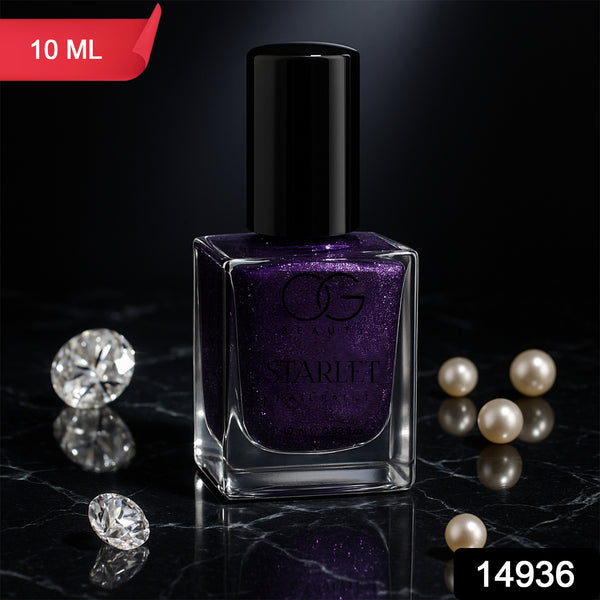 Og Beauty Purple Dazzle Starlet Glitter Nail Paint (10 Ml  1 Pc)