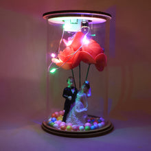 Wedding Couple With Led Rose Lamp (1 Pc)