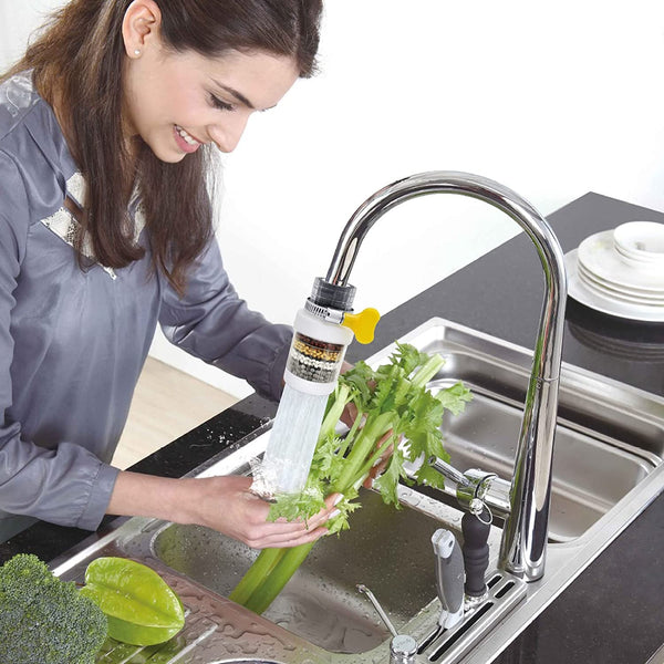 1521 Faucet Water Filter Tap Purifier For Kitchen Sink Kitchen Tap Activated Carbon Filtration Clean Purifier 4 Layer Filter For Bathroom Home
