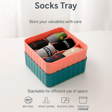 Square Organizer Box With 6 Compartments (Set Of 2)