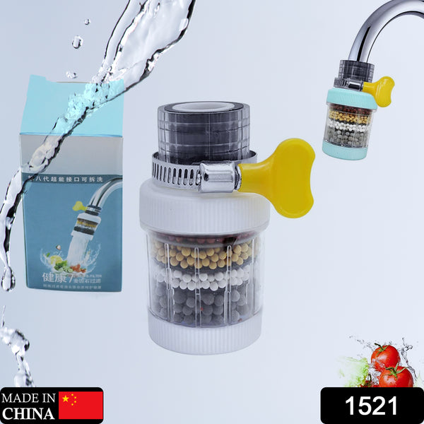 1521 Faucet Water Filter Tap Purifier For Kitchen Sink Kitchen Tap Activated Carbon Filtration Clean Purifier 4 Layer Filter For Bathroom Home