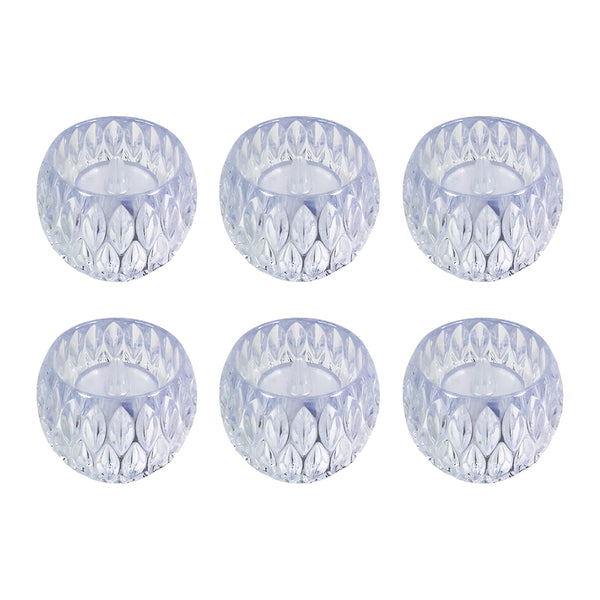 Crystal Design Led Tealight Candles (6 Pc  Set)