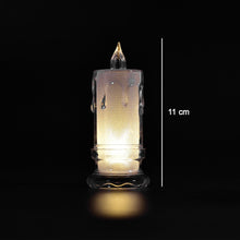 6559 Big Size Flameless Melted Design Candles For Decoration (Set Of 12pc)