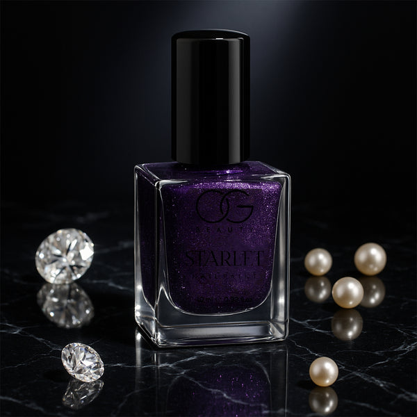 Og Beauty Purple Dazzle Starlet Glitter Nail Paint (10 Ml  1 Pc)