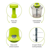 2in1 Press Vegetable Choppers For Kitchen (1100 Ml)