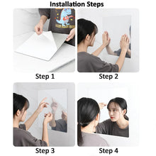 9198 Small Oval Frame Less Mirror Wall Sticker For Dressing
