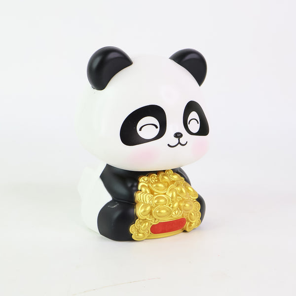 Car Decoration Solar Power Moving Head Panda Statue Creative (1 Pc)
